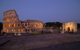 View of Colosseum and Arch of Constantine in Rome (Photo by Matteo Nardone / Pacific Press / Sipa USA)