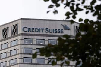 LONDON, ENGLAND - OCTOBER 03: A general view of Credit Suisse in the Canary Wharf business district on October 03, 2022 in London, England. (Photo by Dan Kitwood/Getty Images)