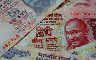 Macro Shot of Indian Rupee Bank Notes