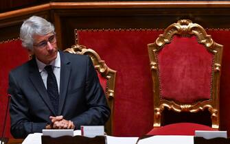 Andrea Abodi Il ministro per lo Sport, Andrea Abodi, al question time al Senato, Roma, 17 novembre 2022. ANSA/MAURIZIO BRAMBATTI