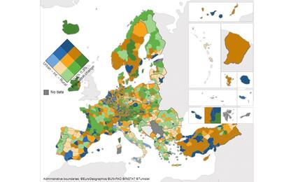 Eurostat, fuga da campagna: "In Ue 0,4% anno si sposta in città"