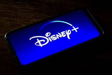 BRAZIL - 2021/05/22: In this photo illustration the Disney + (Plus) logo seen displayed on a smartphone screen.
Is an online video streaming subscription service owned and operated by Direct-to-Consumer & International, a subsidiary of The Walt Disney Company. (Photo Illustration by Rafael Henrique/SOPA Images/LightRocket via Getty Images)