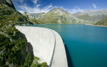 Lake Emerson on the Swiss French border dammed to generate hydro electric power. (Photo by Ashley Cooper/Construction Photography/Avalon/Getty Images)