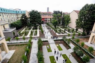 Consegna alla città del Giardino Storico di Horti, il segreto di Porta Romana, il nuovo progetto residenziale in via Orti a Milano, 31 maggio 2022.ANSA/MOURAD BALTI TOUATI