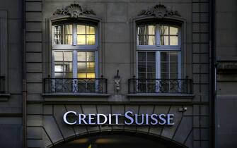 Lettering Credit Suisse, Bern, Switzerland
