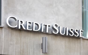 SANKT MORITZ, SWITZERLAND - AUGUST 16, 2018: Credit Suisse, swiss bank sign in Sankt Moritz, Switzerland