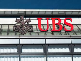 ALTSTETTEN, SWITZERLAND - FEBRUARY 20, 2020: Union bank of Switzerland - UBS - multinational investment bank in Zurich-Altstetten.