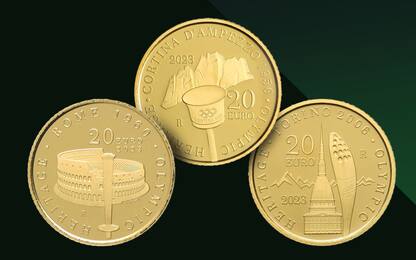 "La Storia delle Olimpiadi in Italia": emesse tre monete d'oro
