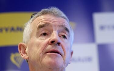 Ryanair CEO Michael O'Leary pictured during a press conference of Irish low-cost airline Ryanair, Tuesday 17 January 2023 in Brussels. BELGA PHOTO ERIC LALMAND (Photo by ERIC LALMAND/Belga/Sipa USA)