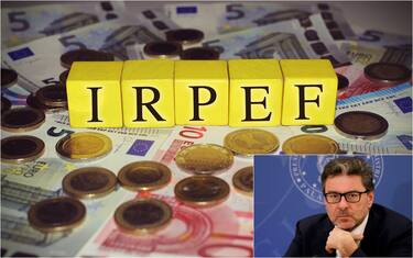 soldi, scritta irpef e giancarlo giorgetti