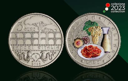 Carciofo romanesco e Amatriciana, ecco le nuove monete da 5 euro