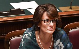 1166918119 Italy's Minister for the South Giuseppe Provenzano (L) and Italy's Minister for Family and Equal Opportunities Elena Bonetti attend on September 9, 2019 the new government confidence vote at the lower house of parliament in Rome. (Photo by Andreas SOLARO / AFP) (Photo credit should read ANDREAS SOLARO/AFP via Getty Images)