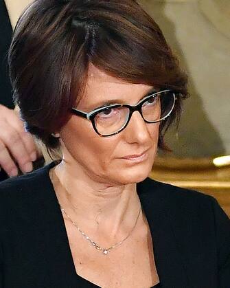 1166058928 Italy's Minister for Family and Equal Opportunities Elena Bonetti attends a swearing-in ceremony at the Quirinale presidential palace in Rome on September 5, 2019. - Prime Minister Giuseppe Conte on September 4 unveiled Italy's new government, a coalition of the anti-establishment Five Star Movement (M5S) and centre-left Democratic Party (PD). Conte, who remains at the helm after 14 months at the head of the outgoing populist government, presented 21 new ministers to be sworn in on September 5. (Photo by Andreas SOLARO / AFP) (Photo credit should read ANDREAS SOLARO/AFP via Getty Images)
