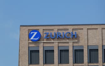 01 May 2021, North Rhine-Westphalia, Cologne: Logo, lettering of the Zurich Insurance Group on the administration building in Cologne Photo: Horst Galuschka/dpa/Horst Galuschka  dpa (Photo by Horst Galuschka/picture alliance via Getty Images)