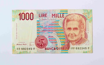 Old 1000 Italian Lire Banknote