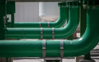 Pipework during the final stages of construction at Iberdola SA's Puertollano green hydrogen plant in Puertollano, Spain, on Thursday, May 19, 2022. The new plant will be Europe's largest production site for green hydrogen for industrial use. Photographer: Angel Garcia/Bloomberg
