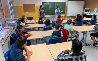 L'anno scolastico post Covid è stato inaugurato nelle scuole dell'Alto Adigea Bolzano, 7 settembre 2020.
ANSA/STEfAN WALLISH