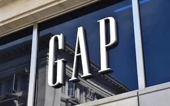 LONDON, ENGLAND - JUNE 11: A GAP fashion retail shop sign above the entrance on Oxford Street on June 11, 2018 in London, England. (photo by John Keeble/Getty Images)