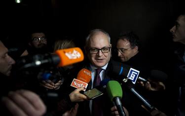 ROME, ITALY - JANUARY 29: Italian Minister of Economy and Finance Roberto Gualtieri takes part in the inauguration of his electoral committee for supplementary elections in the Chamber of Deputies scheduled on March 1st, on January 29, 2020, in Rome, Italy. (Photo by Antonio Masiello/Getty Images)
