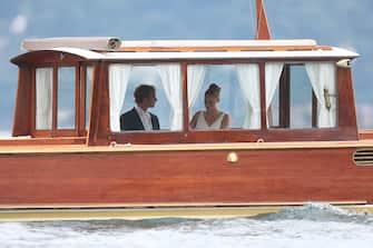 STRESA, ITALY - AUGUST 01: Pierre Casiraghi and Beatrice Borromeo leave Isola Madre to attend their Wedding Ceremony on August 1, 2015 in Stresa, Italy. (Photo by Robino Salvatore/GC Images)