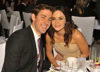 BEVERLY HILLS, CA - OCTOBER 19:  Actors John Krasinski and Emily Blunt attend the 16th Annual ELLE Women in Hollywood Tribute at the Four Seasons Hotel on October 19, 2009 in Beverly Hills, California.  (Photo by Stefanie Keenan/WireImage) 