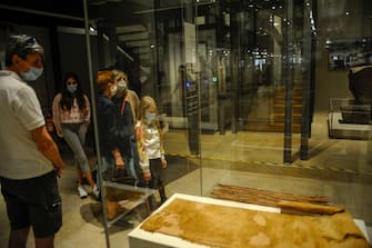 Reopening of the Egyptian Museum after the lockdown due to the Coronavirus Covid-19 pandemic on the Italian Republic Day (Festa della Repubblica) in Turin, Italy, 02 June 2020.
ANSA/EDOARDO SISMONDI