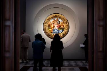 A inside view of the Uffizi gallery ahead of its reopening, in Florence, Italy, 02 June 2020. Florence's famed Uffizi gallery will reopen on Wednesday June 3, with new security provisions to welcome visitors.
ANSA/CLAUDIO GIOVANNINI