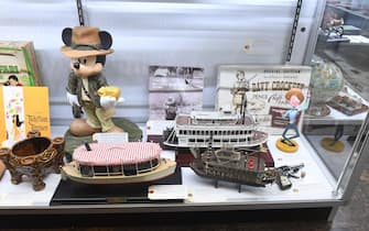 SHERMAN OAKS, CALIFORNIA - JULY 24: Auction items on display during the exclusive media preview of the Disneyland 65th anniversary auction at Van Eaton Galleries on July 24, 2020 in Sherman Oaks, California. (Photo by Kevin Winter/Getty Images)