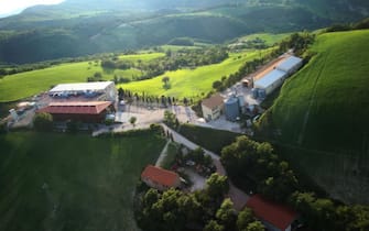 Un'immagine della azienda biologica marchigiana Montebello (ex Alce Nero) annuncia il nuovo marchio e il restyling dell'immagine aziendale nel nome del fondatore  Gino Girolomoni, recentemente scomparso, Pesaro, 6 settembre 2012.
ANSA/UFFICIO STAMPA AZIENDA GIROLOMONI
+++NO SALES - EDITORIAL USE ONLY+++