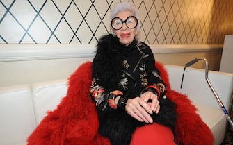 NEW YORK, NY - FEBRUARY 10:  Designer Iris Apfel attends the HSN Fashion Week Lounge At The Empire Hotel on February 10, 2014 in New York City.  (Photo by Brad Barket/Getty Images for HSN)