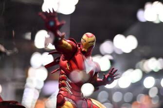 NEW YORK, NY - OCTOBER 05:  An Iron Man figure is seen during New York Comic Con 2018 at Jacob K. Javits Convention Center on October 5, 2018 in New York City.  (Photo by Noam Galai/Getty Images for New York Comic Con)