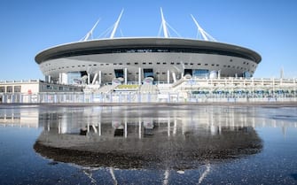 A photo taken on May 14, 2018 shows a view of the Petersburg Arena in the city of St.Petersburg. - The 67 000 seater stadium will host six football matches of the 2018 FIFA World Cup including the semi-final and the match for third place. (Photo by Mladen ANTONOV / AFP)        (Photo credit should read MLADEN ANTONOV/AFP via Getty Images)