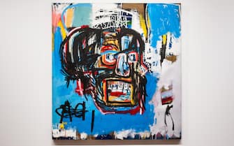 Jean-Michel Basquiat’s 1982 painting “Untitled" sold for $110.5 million at Sotheby’s in New York on Thursday, May 18, 2017, to become the sixth most expensive work ever sold at auction. Only 10 other works have broken the $100 million mark. (New York - 2017-05-19, TJ Roth / IPA) p.s. la foto e' utilizzabile nel rispetto del contesto in cui e' stata scattata, e senza intento diffamatorio del decoro delle persone rappresentate