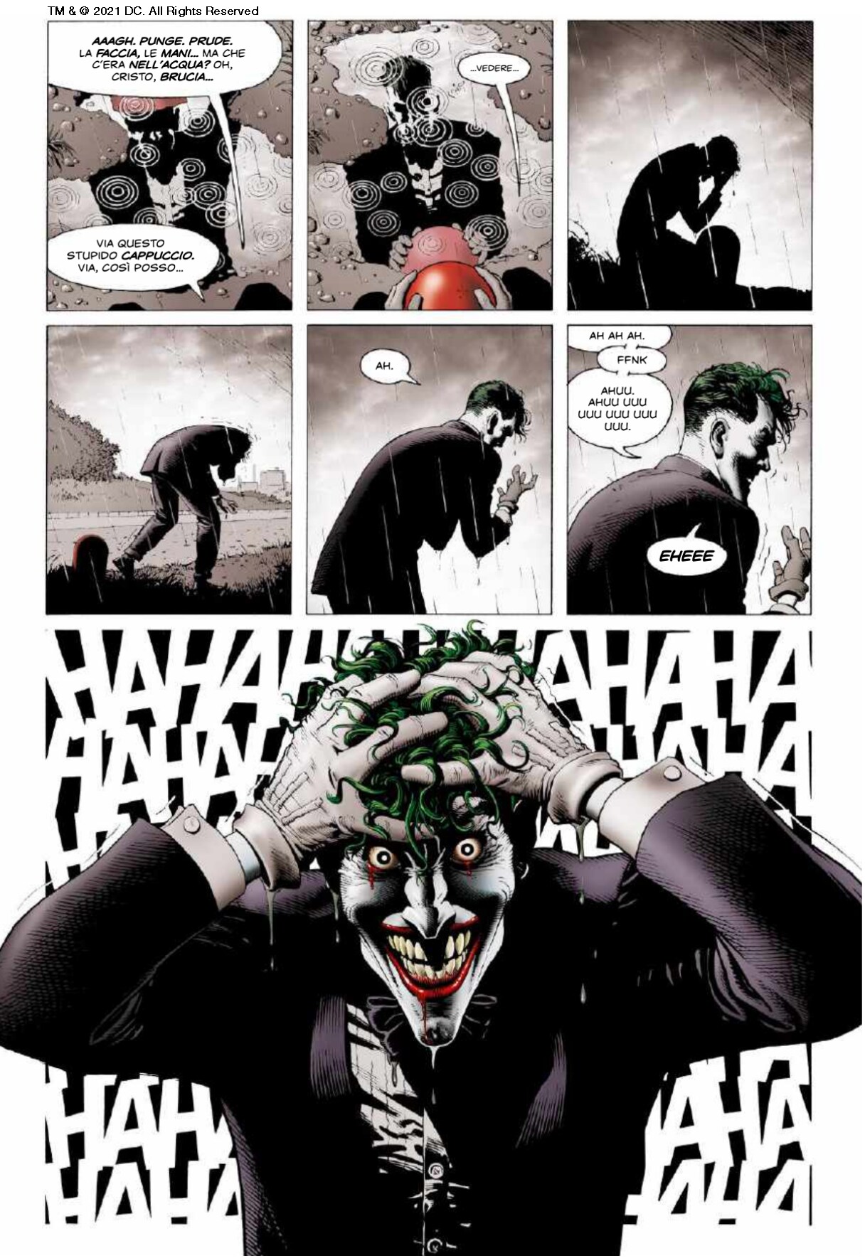 Un dettaglio dell'origine del Joker secondo la versione di The Killing Joke (Alan Moore e Brian Bolland) Joker