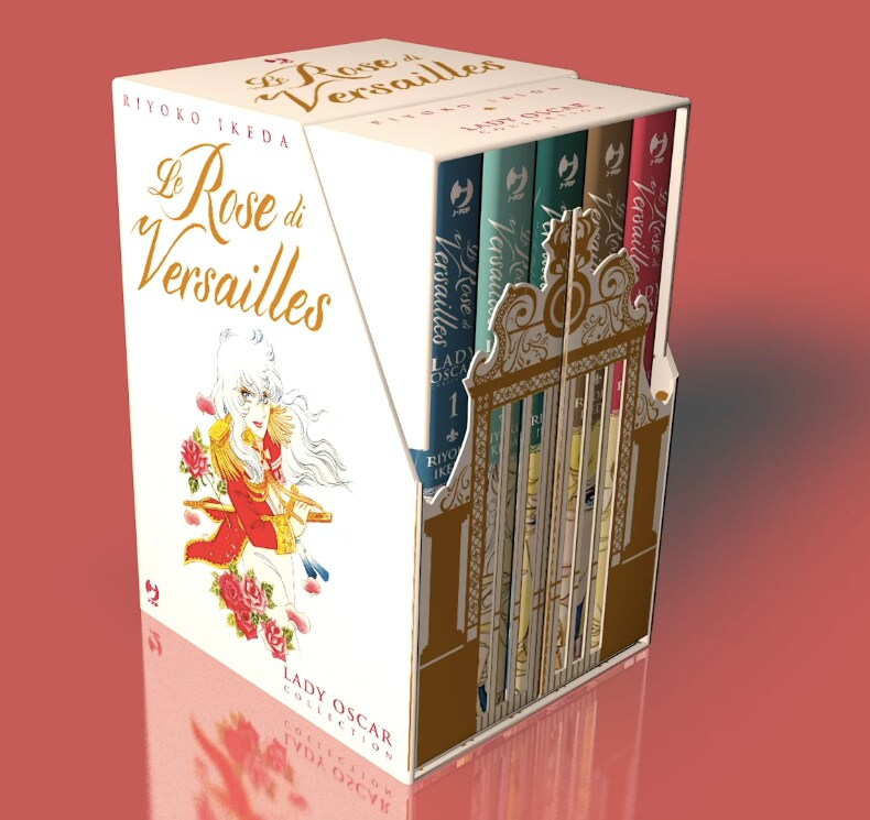 Il cofanetto "Le rose di Versailles", edito da J-Pop, è in vendita al prezzo di 70 euro Lady Oscar