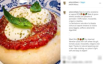 La pizza al vapore dello chef Alajmo in una foto su Instagram