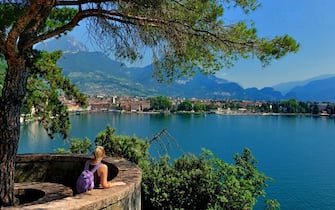 1144528023 View of Riva del Garda, Lake Garda, Trentino-Alto Adige, Italy.