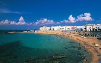 1126091260 La Purita, beach at Gallipoli, Salento, Apulia, Italy.