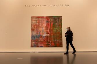 1351530411 NEW YORK, NEW YORK - NOVEMBER 05: 'Abstraktes Bild' by Gerhard Richter is on display during a press preview of The Macklowe Collection at Sotheby's on November 05, 2021 in New York City. The Macklowe Collection contains 35 lots with an estimated value of 400 million dollars and is the most significant collection of modern & contemporary art to appear together in auction. The Modern Evening Auction, will be held on November 16, 2021. (Photo by Alexi Rosenfeld/Getty Images)
