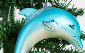 Decorazione natalizia a forma di delfino