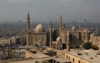 The Sultan Hassan Mosque is visible from the Citadel in the historic Fatimid Cairo.  Egypt, Tuesday, January 1, 2019  Cairo, the most populous city of the Arab world, is often called the open-air museum of Islamic antiquities and a city with 1000 minarets. But his rich history and contribution to Islamic art weakened. (Photo by Danil Shamkin/NurPhoto via Getty Images)