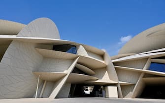 DOHA, QATAR - NOVEMBER 16: The National Museum of Qatar, designed by Jean Nouvel to look like the natural Desert Rose crystal that's found in Qatar, with inward-curving disks, intersections and cantilevered elements, opened on March 28th, 2019, with 1.5 kilometers of gallery space, giving voice to the unique story of Qatar and its people in anÂ immersive and experiential manner in three chapters â   Beginnings, Life in Qatar and The Modern History of Qatar on November 16, 2019 in Doha, Qatar. (Photo by Rubina A. Khan/Getty Images)
