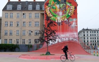 Denmark. Copenhagen. Superkilen park. (Photo by: Giovanni Mereghetti/UCG/Universal Images Group via Getty Images)