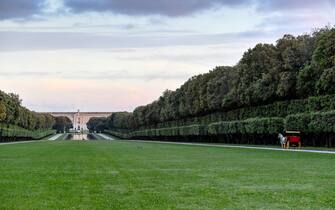 View of the garden of Reggia di Caserta, a UNESCO world heritage site and one of the great Royal Palaces of Europe, during a preview of the Spring/Summer 2020 collection by Stefano Ricci, an Italy's iconic Florence-based fashion house, in Caserta near Naples, on May 21, 2019. - Italian luxury designer Stefano Ricci and his sons are playing at being kings for the day as they unveil their latest collection at the sumptuous Reggia di Caserta near Naples. (Photo by Andreas SOLARO / AFP)        (Photo credit should read ANDREAS SOLARO/AFP via Getty Images)