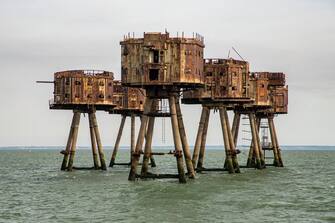 The Maunsell Forts are armed towers built during the Second World War to help defend the United Kingdom. They are located in the Thames and Mersey estuaries.