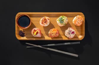 LOS ANGELES, CA., MAY 06, 2021 - SPRING DINING GUIDE: Kensho House's Kyoto Style Temari Sushi.