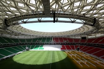 DOHA, QATAR - MARCH 29:   A general view inside the Al Thumama Stadium on March 29, 2022 in Doha, Qatar. (Photo by Shaun Botterill/Getty Images)