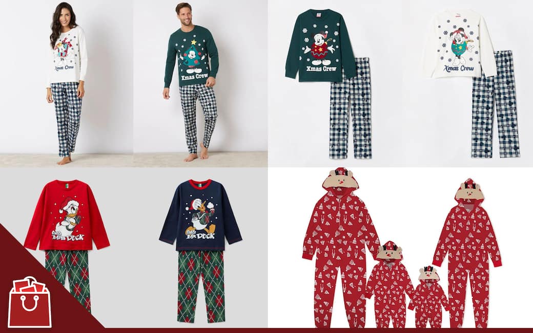 Pigiama Natalizio Personalizzato Per La Famiglia – Set Pigiama Bianco Coordinato Con Coppia Di Renne - Italia - Foto 9