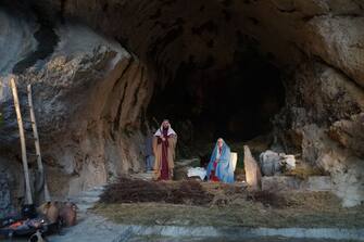 1095328684 Living Nativity. Genga. Marche. Italy. Europe. (Photo by: Mauro Flamini/REDA&CO/Universal Images Group via Getty Images)