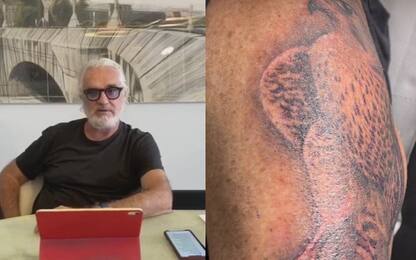 Briatore, nuovo tatuaggio dedicato al figlio: critiche sui social